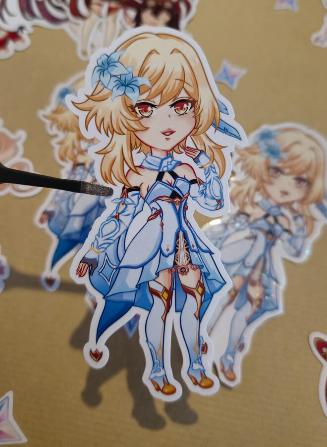 Stickers of Lumine, Barbara, Amber, KaeBunny Stickers of Lumine, Barbara, Amber, KaeBunny
