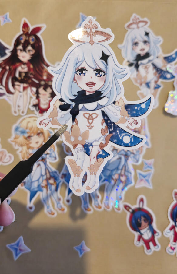 Stickers of Paimon, Lumine, Amber, KaeBunny Stickers of Paimon, Lumine, Amber, KaeBunny